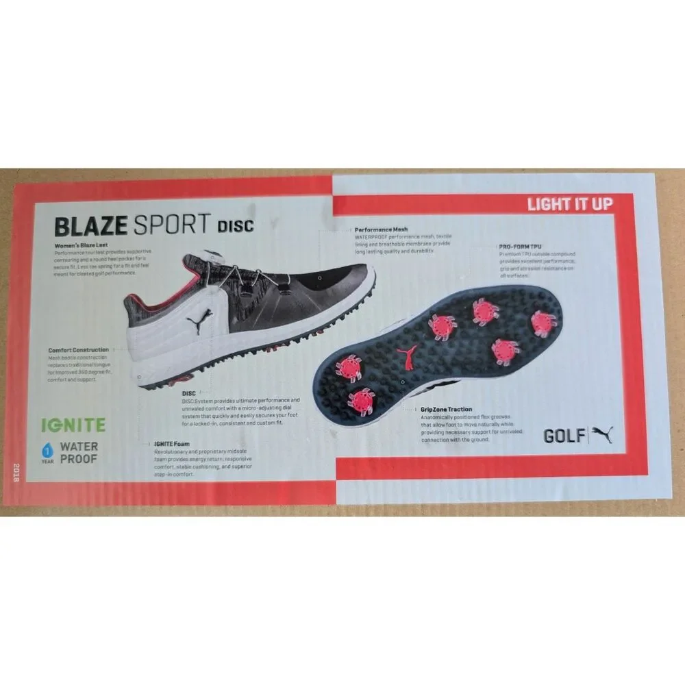 Puma Ignite Blaze Sport Disc Waterproof Golf Shoes Womens 5.5